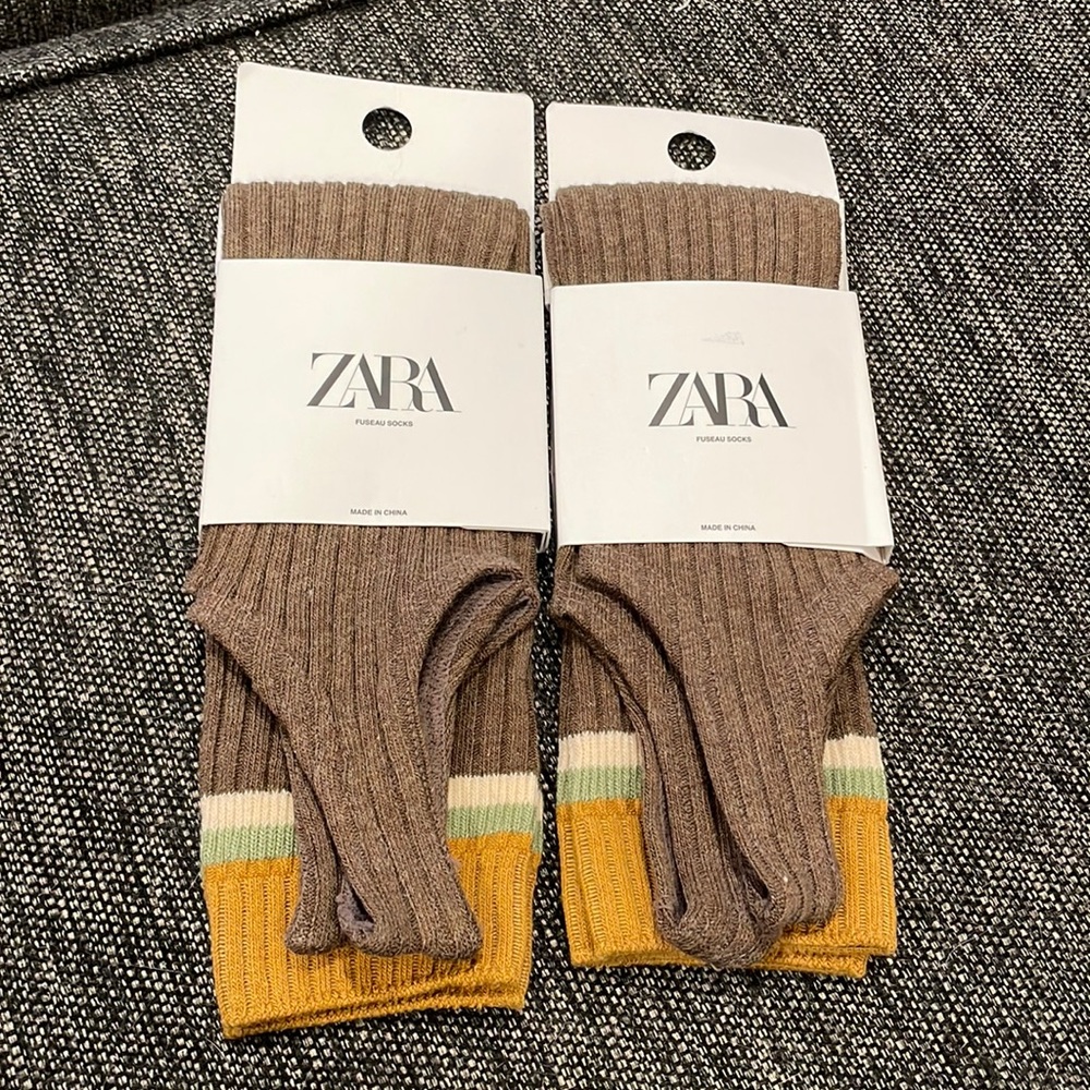 2 pairs Zara Fuseau socks BNWT